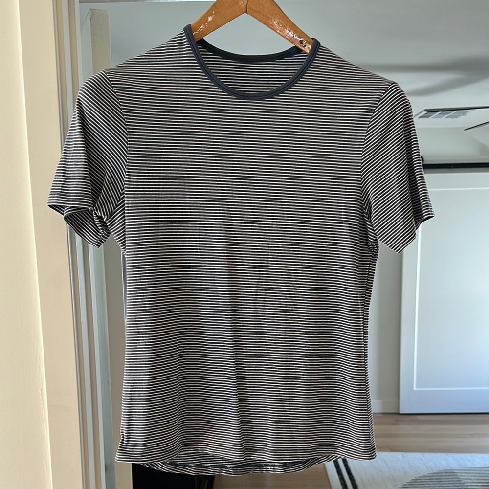 Lululemon Striped Blue and White Men's Shirt